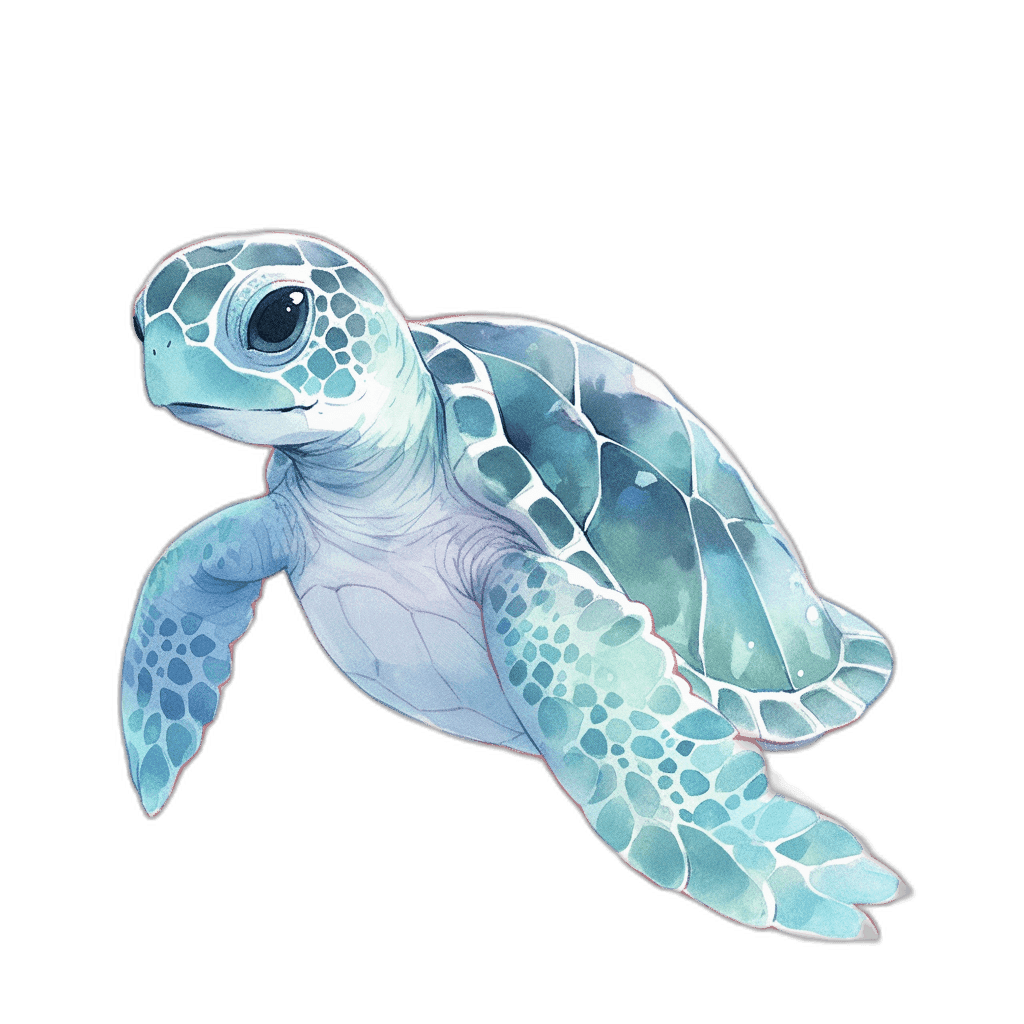 Decorative turtle swimming